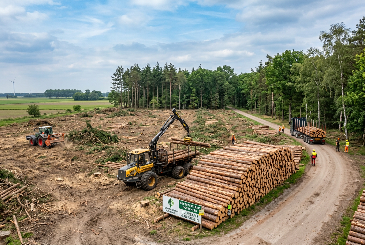 gekapte bomen