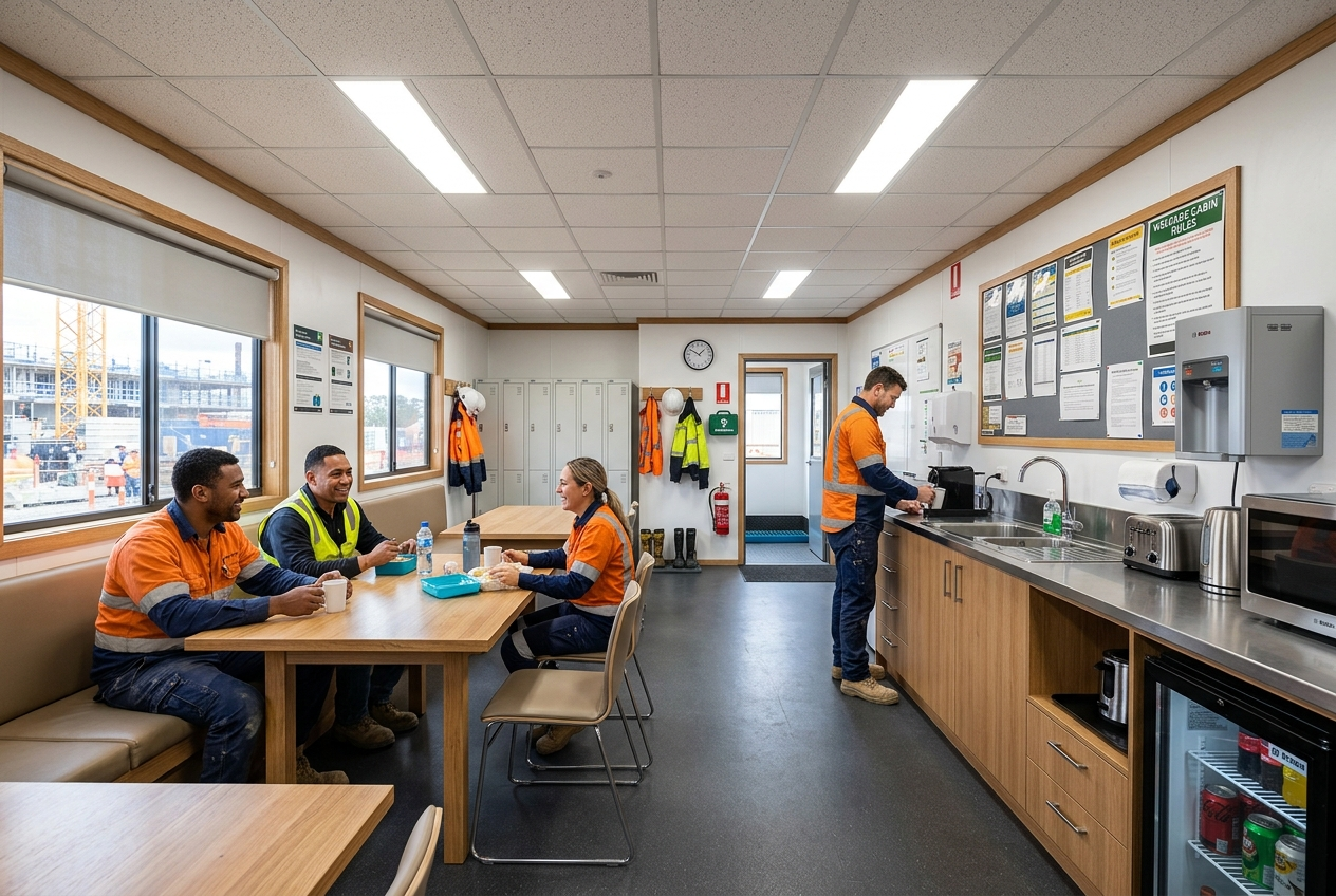 Een comfortabele schaftkeet is de basis voor betere werkomstandigheden in de bouw